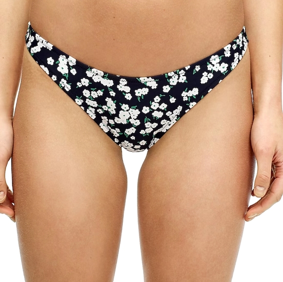 J. Crew Other - J.Crew plus floral high cut bikini bottoms, 2XL, blue/ White